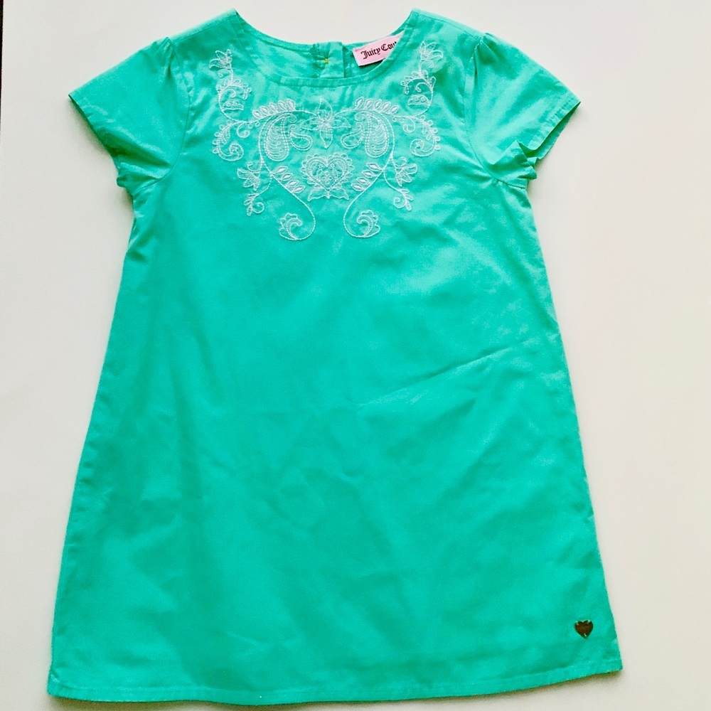 Juicy Couture Embroidered Dress-Aqua NWOT